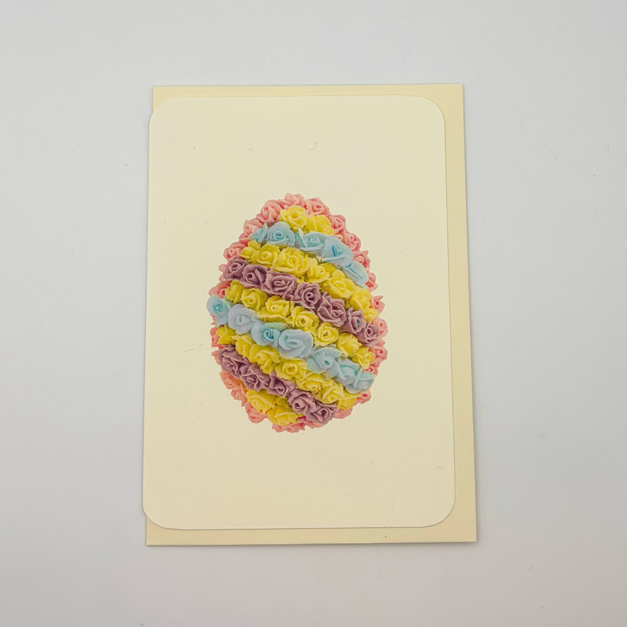 Sherbet Stripe Royal Icing Eggs Greeting Card