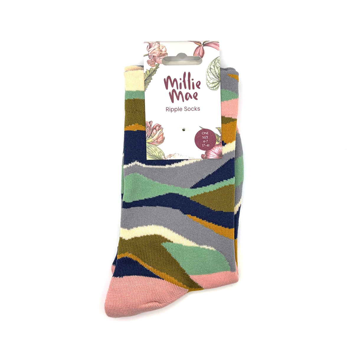 Ripple Socks Pink/Green