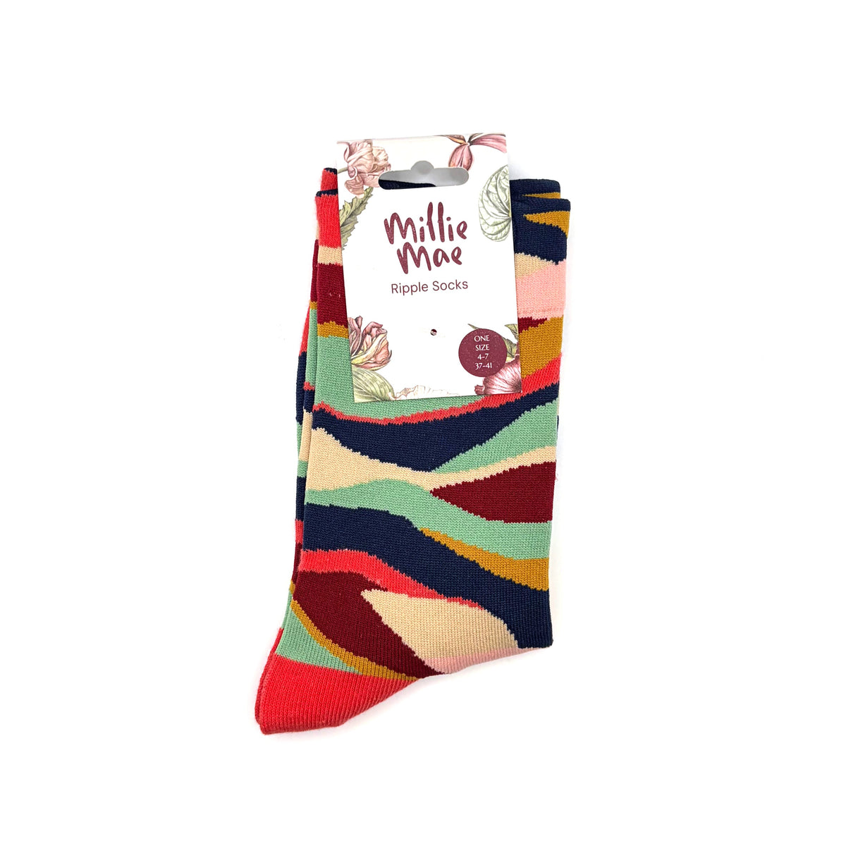 Ripple Socks Coral Red