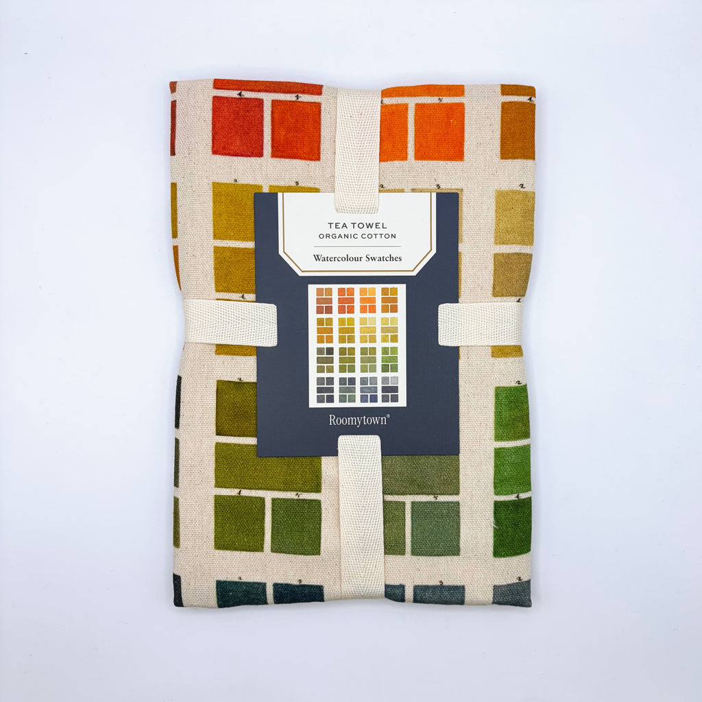 Watercolour Swatches Tea Towel