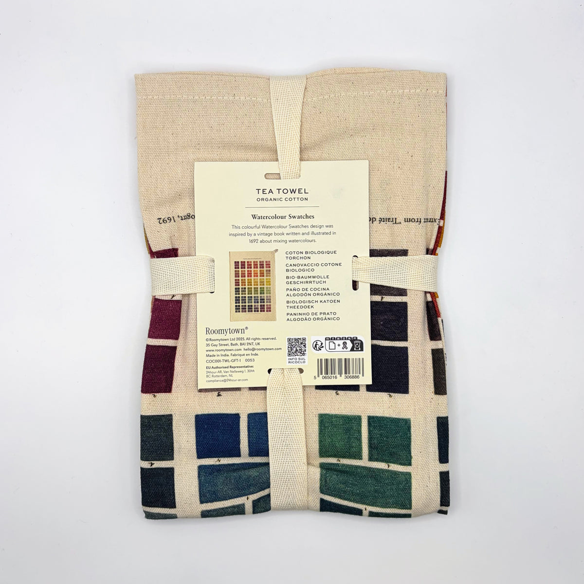 Watercolour Swatches Tea Towel