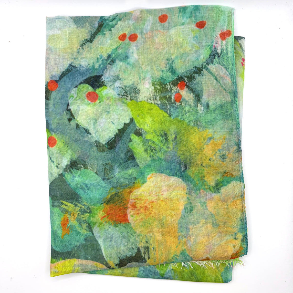 Green Painting Scarf