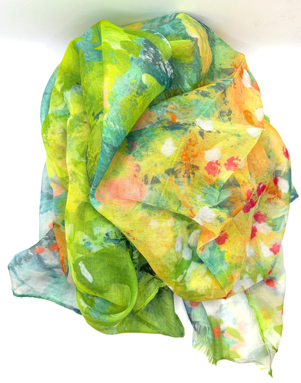 Green Painting Scarf