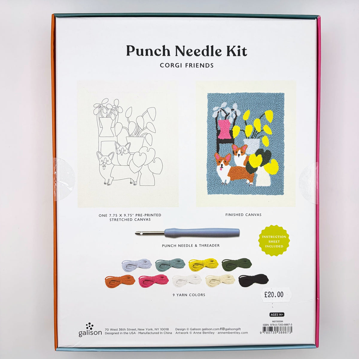 Corgi Friends Punch Needle Kit