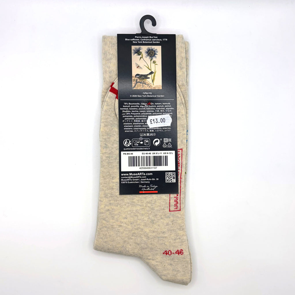 Gents Socks Buc'hoz Blue Safflower