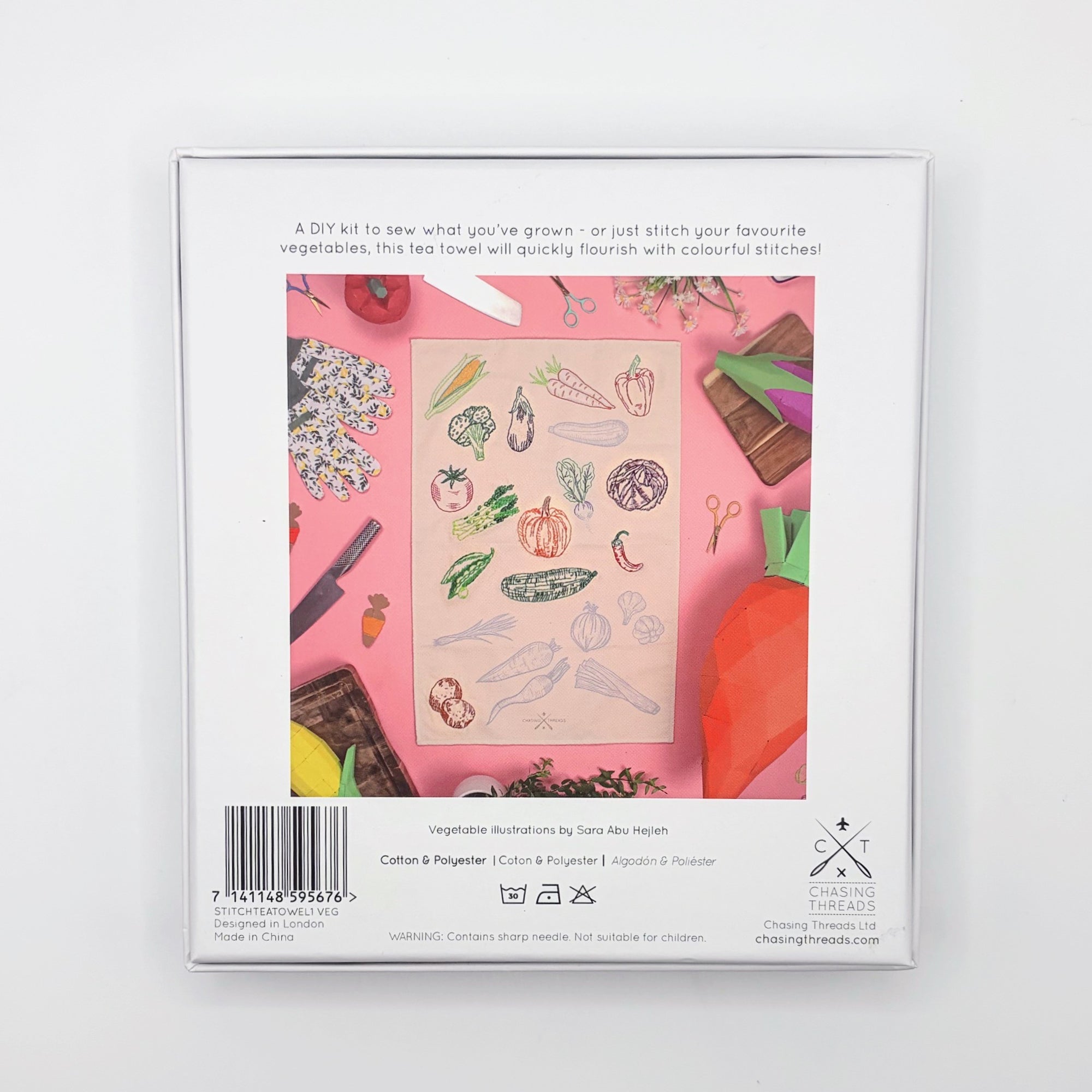 Stitch Your Vegetables Tea Towel